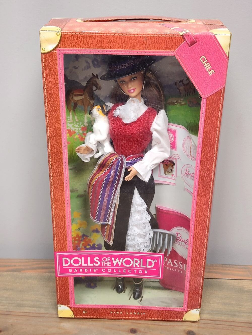 Barbie Passport Dolls of the World Chile Pink Label 2011 Mattel W3494